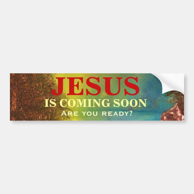 JESUS IS COMING SOON Bumper Sticker (Front)