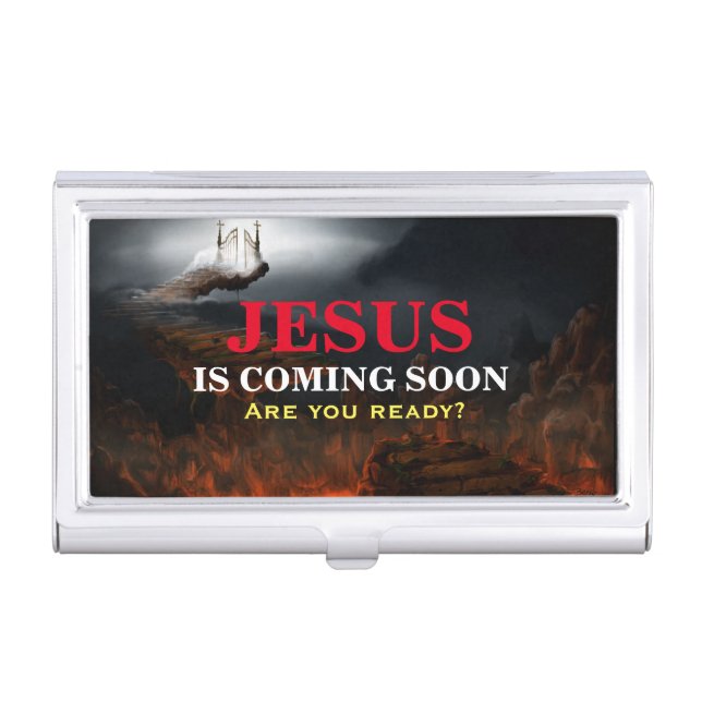 JESUS IS COMING SOON BUSINESS CARD CASE (Front)