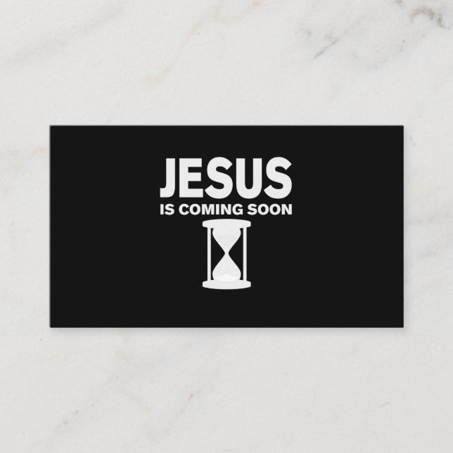 Jesus Is Coming Soon Shirt Countdown til Jesus Business Card (Front)