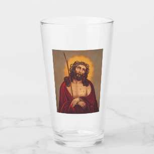 Jesus is crowned with a crown of thorns glass