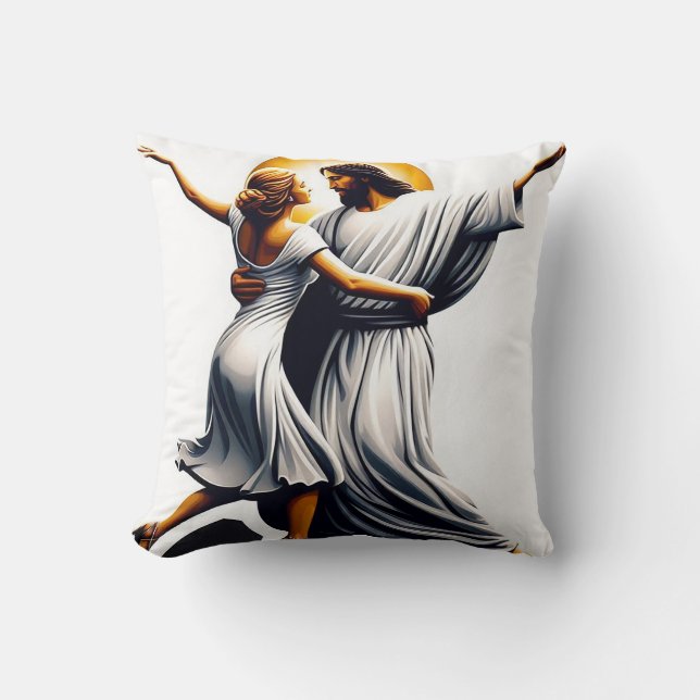 Jesus Is Dancing - Throw Pillow (Front)