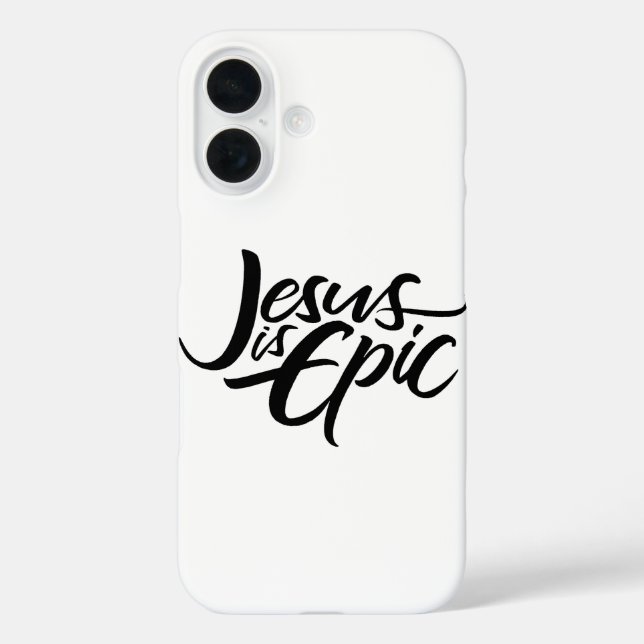 Jesus is EPIC - Lettering Religious Calligraphy Case-Mate iPhone Case (Back)