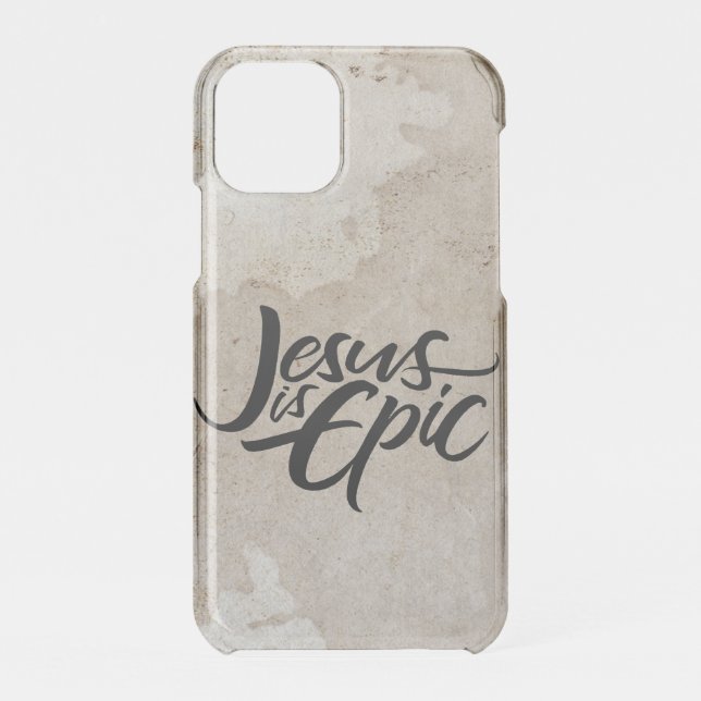 Jesus is Epic Lettering Religious Christian Christ Uncommon iPhone Case (Back)