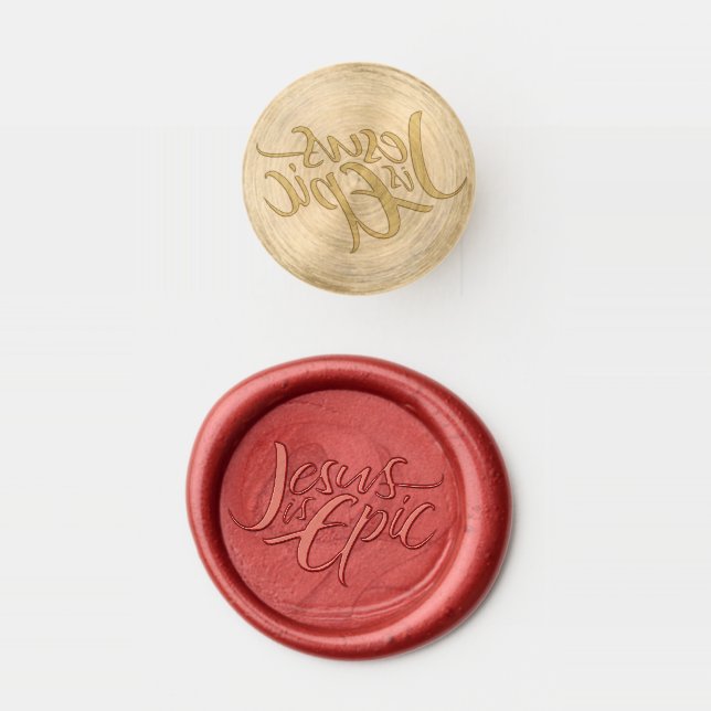 Jesus is Epic Lettering Religious Christian Christ Wax Seal Stamp (Stamped)