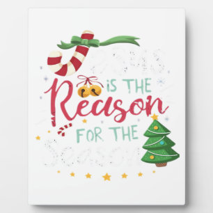 Jesus Is For Season Cane Christmas - Tis The Seaso Plaque