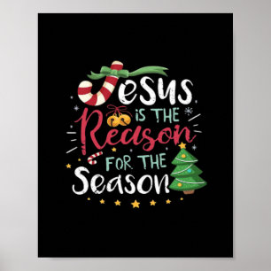 Jesus Is For Season Cane Christmas - Tis The Seaso Poster