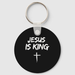 Jesus Is King Bible Verse John 14_6 Christian God Keychain