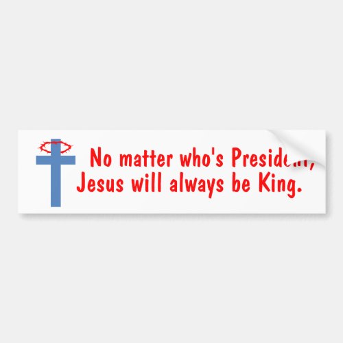 Jesus is King Bumper Sticker