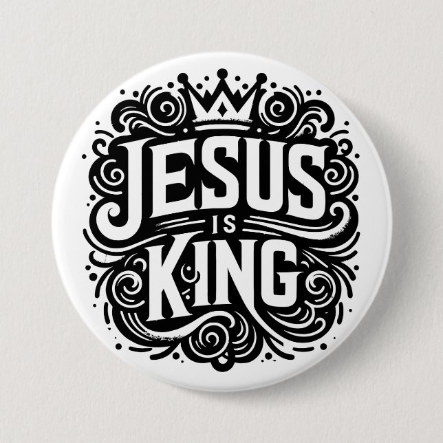 Jesus is king button (Front)