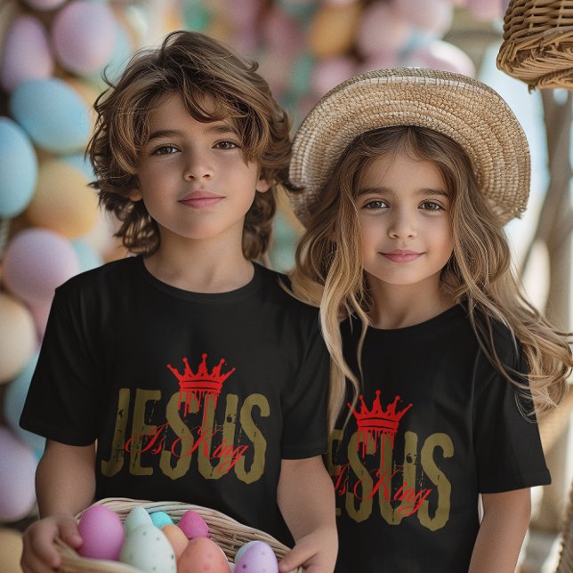 Jesus is King Christian Bible Spiritual For Kids T-Shirt (Creator Uploaded)