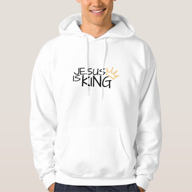 Jesus Is King – Christian Men’s Hoodie (Front)
