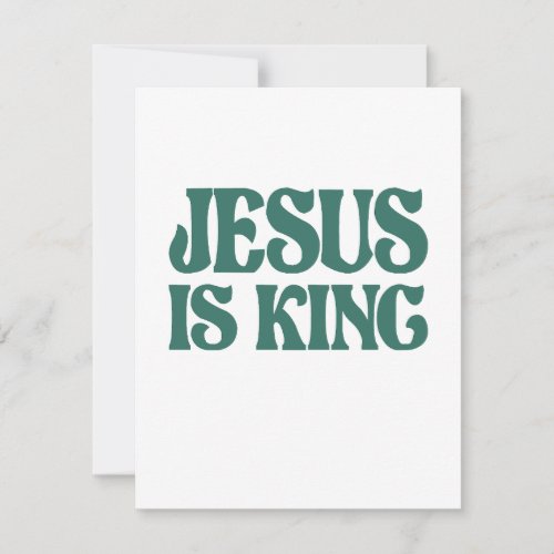 Jesus is King Christian Quote Note Card