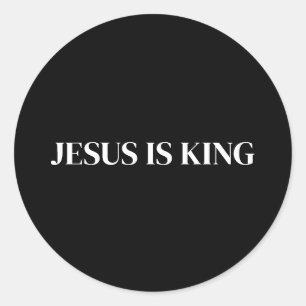 Jesus is King Classic Round Sticker