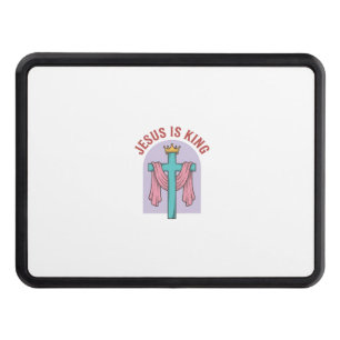 Jesus Is King Cross Crown Vintage Christian T-Shir Hitch Cover