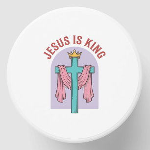 Jesus Is King Cross Crown Vintage Christian T-Shir Mini Candle Favors
