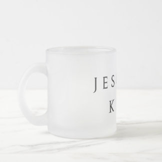JESUS IS KING Hoodie Frosted Glass Coffee Mug