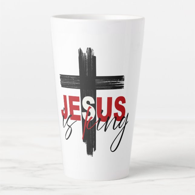 Jesus is King Latte Mug (Front)