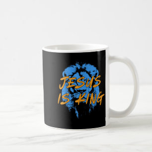 Jesus Is King Lion Of Judah Design Faith Tee Coffee Mug