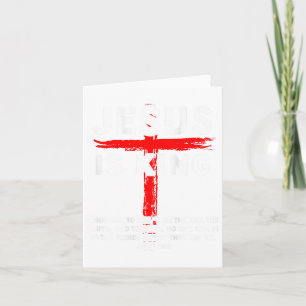 Jesus Is King Men Women Christian Cross Boy Toddle Card