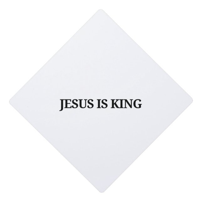 JESUS IS KING Toppers, JESUS IS KING Graduation Cap Topper (Front)