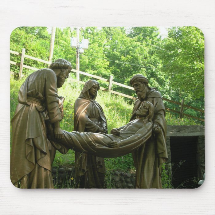 Jesus is laid in the tomb   14th station mouse mats