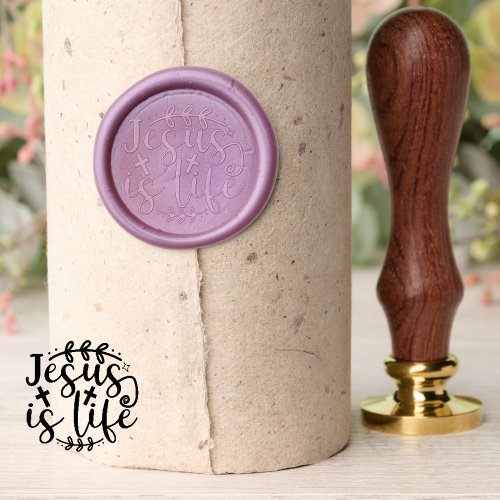 Jesus Is Life Christian Contemporary  Wax Seal Stamp