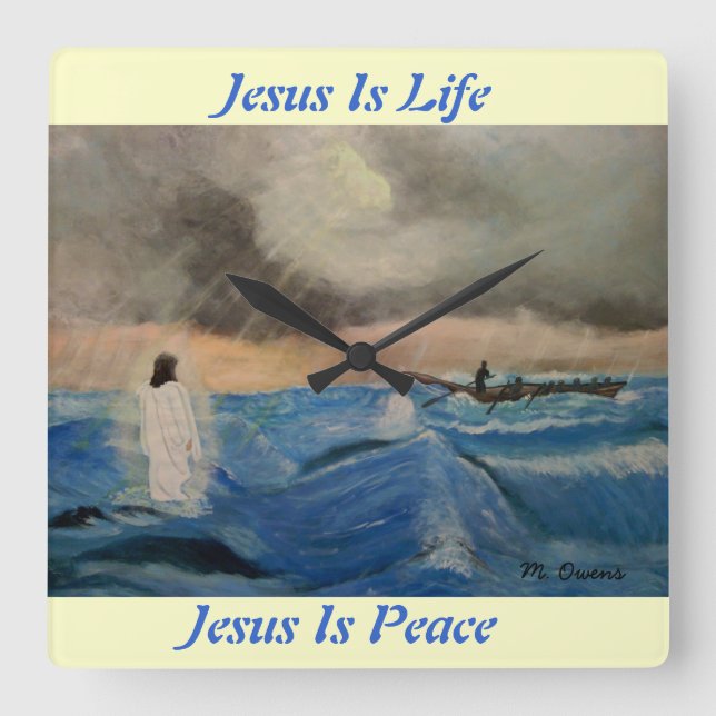 Jesus Is Life...Jesus Is Peace Wall Clock (Front)