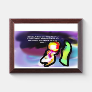 jesus is light  award plaque