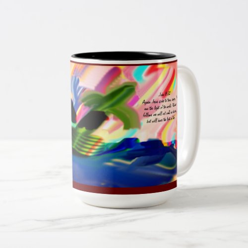 Jesus is light  Two_Tone coffee mug