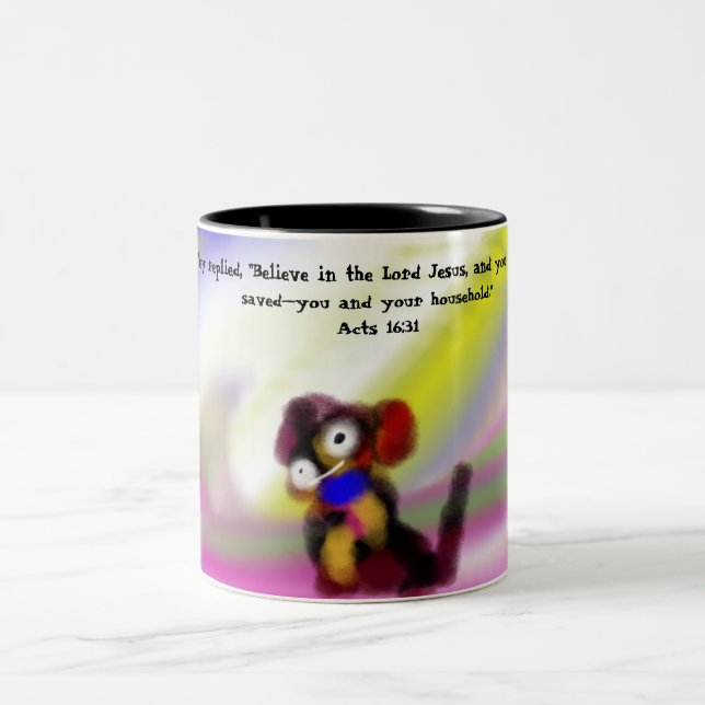 jesus is light Two-Tone coffee mug (Center)