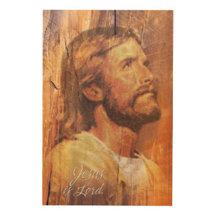 Jesus is Lord A3 Wood Canvas