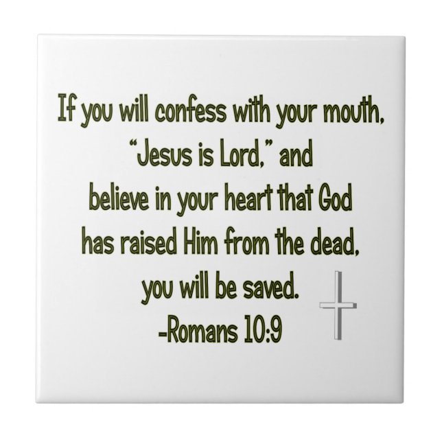 Jesus Is Lord Ceramic Tile (Front)