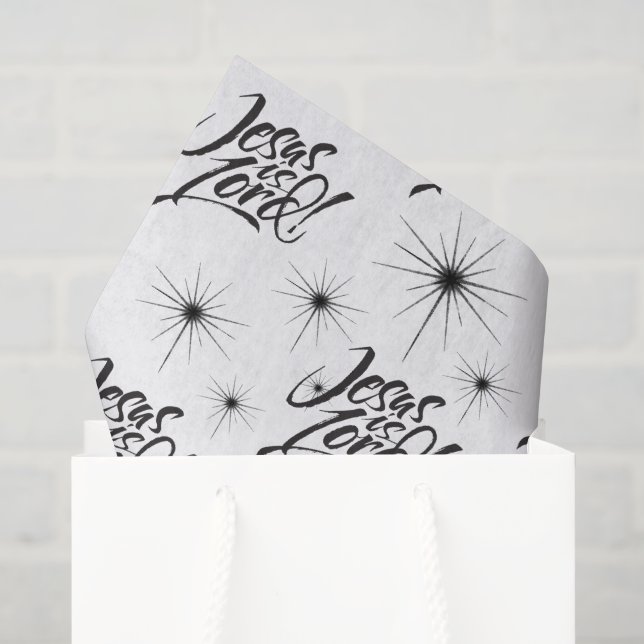 Jesus Is Lord Christian Christmas Lettering Christ Tissue Paper (Gift Bag)