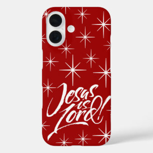 Jesus is Lord - Christmas Christian Stars iPhone 16 Case