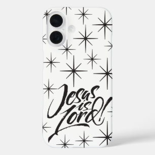 Jesus is Lord - Christmas Christian Stars iPhone 16 Case