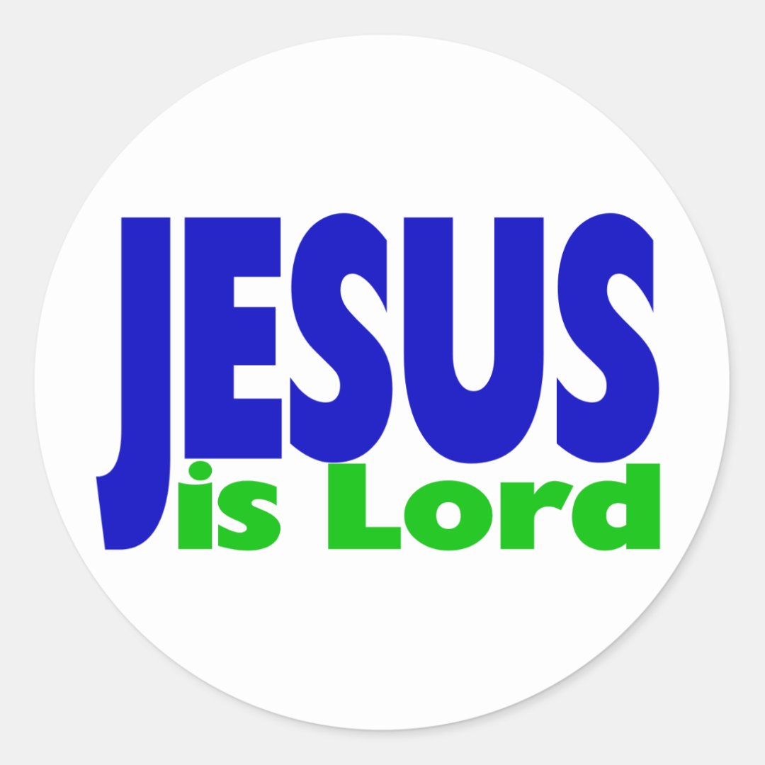 Jesus is Lord Classic Round Sticker | Zazzle