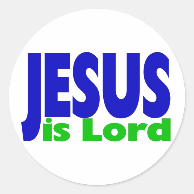 Jesus is Lord Classic Round Sticker (Front)