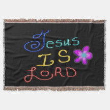 Jesus is LORD Colorful Script Black