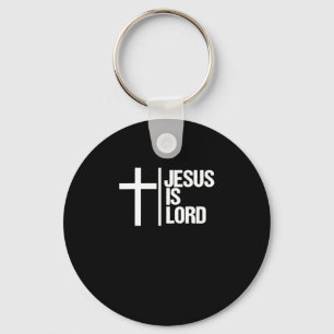 Jesus is Lord Cross Faith Christian God holy Keychain
