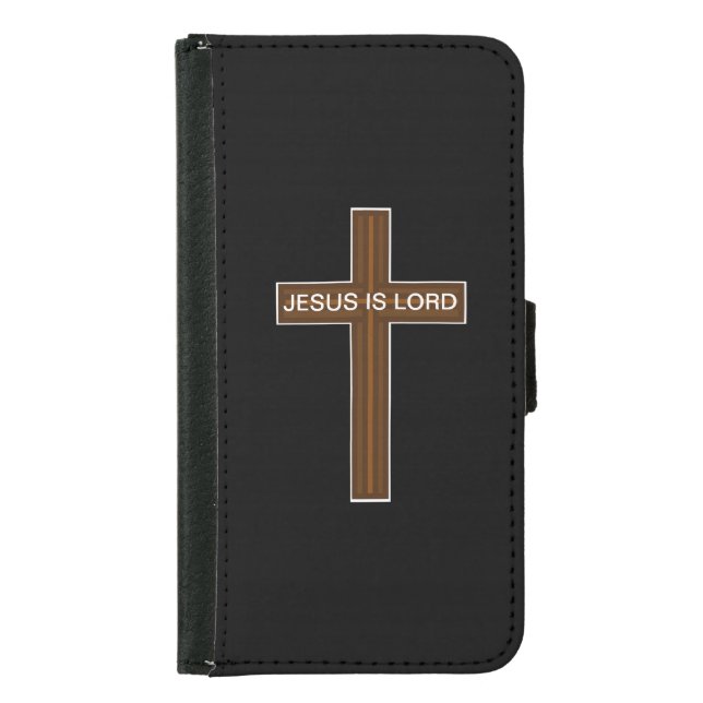 Jesus is Lord Cross Samsung Galaxy Wallet Case (Front)