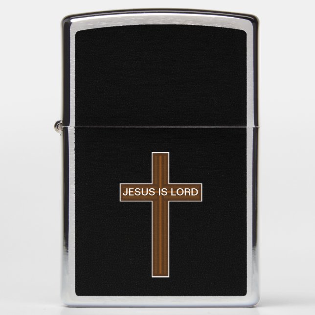 Jesus is Lord Cross Zippo Lighter (Front)
