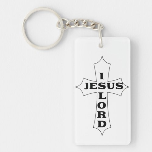 Jesus Is Lord minimalist christian Keychain