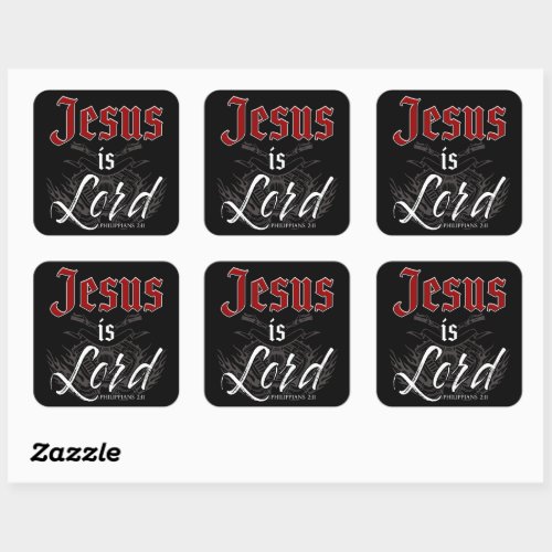 Jesus is Lord â Motorcycle Christian Faith Gospel  Square Sticker