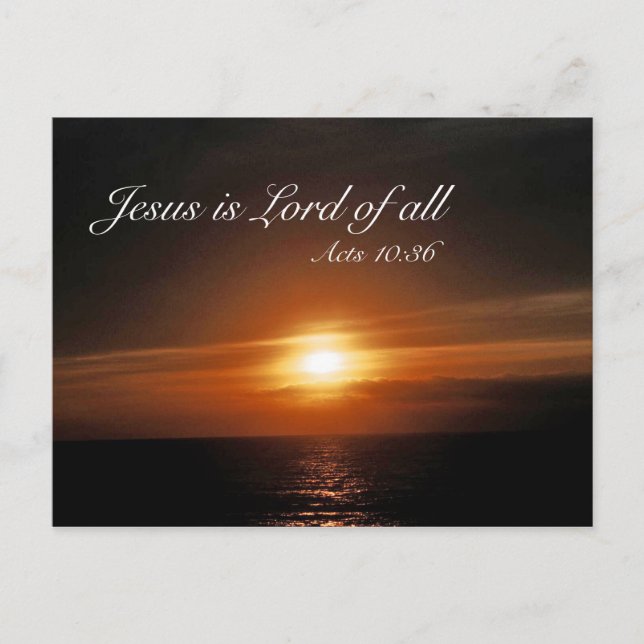 Jesus is Lord of all Postcard (Front)