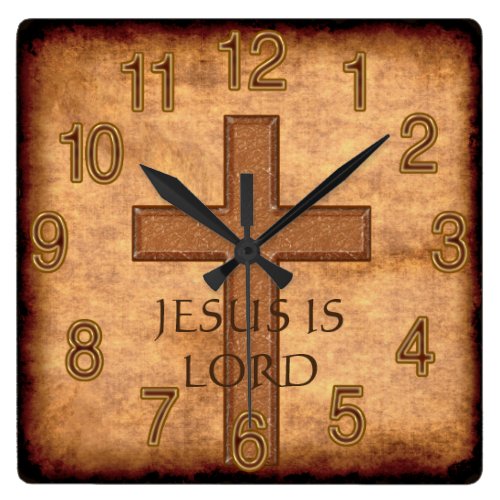 Jesus is Lord or YOUR TEXT Christian Clocks