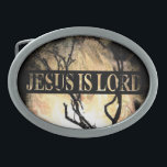 Jesus is Lord Oval Belt Buckle<br><div class="desc">Jesus is Lord buckle by danieljm</div>