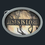 Jesus is Lord Oval Belt Buckle<br><div class="desc">Jesus is Lord buckle by danieljm</div>