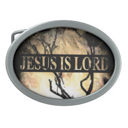Jesus is Lord Oval Belt Buckle