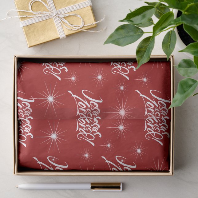 Jesus is Lord Red Christmas Christian Christ God Tissue Paper (Gift)