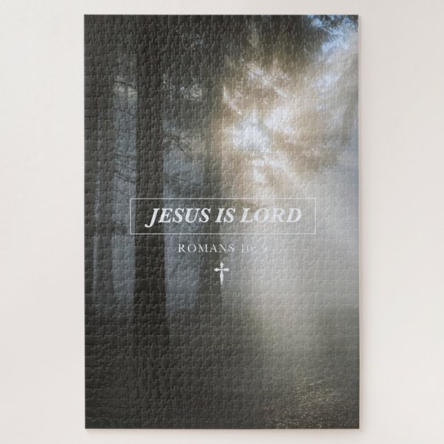 Jesus Is LORD Romans 10: 9 Christian Bible Verse Jigsaw Puzzle (Vertical)